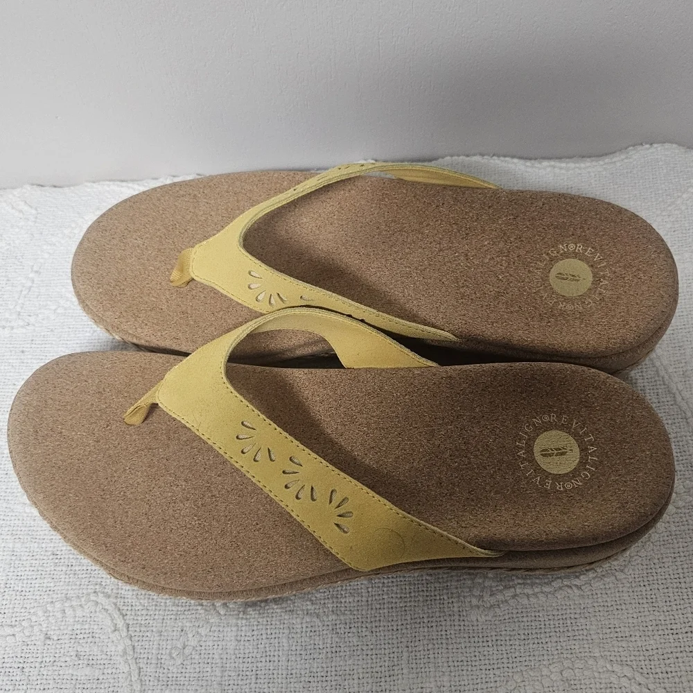 Revitalign‎ Sunshine Yellow Kate Wedge Comfortable Summer Vacation Beach Sandal